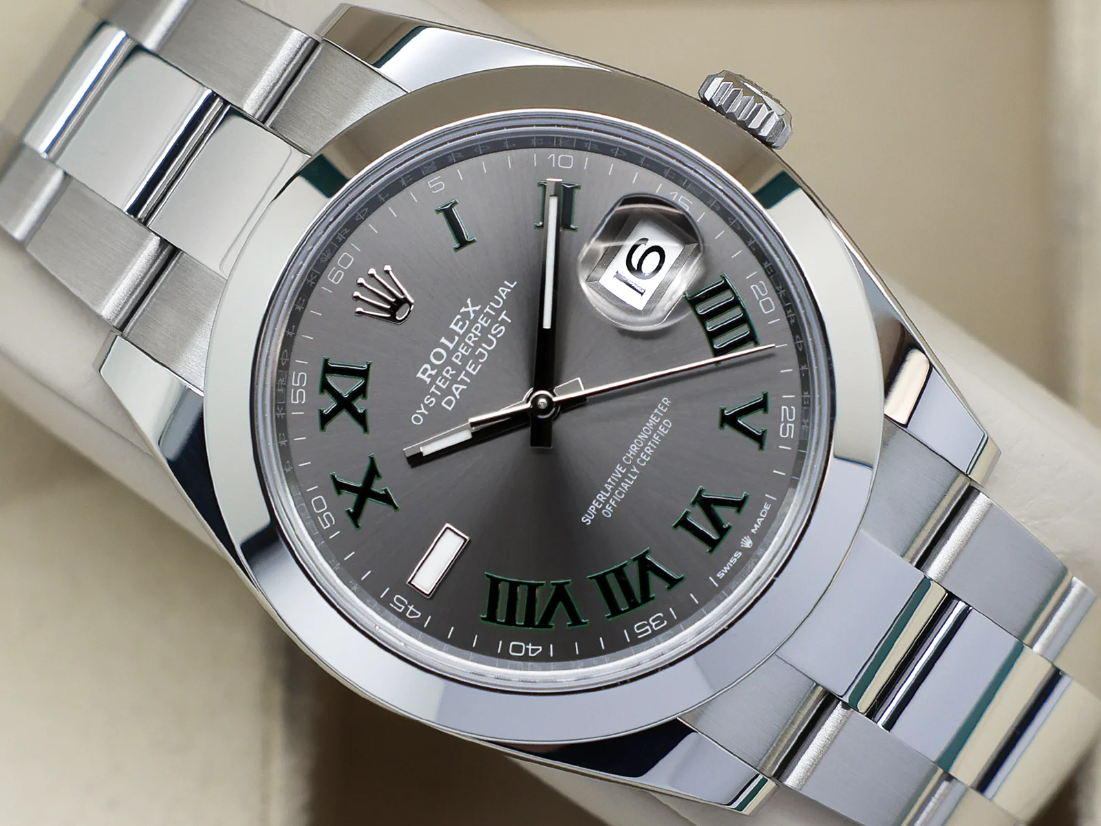 GENTS ROLEX DATEJUST 41mm 126300 STAINLESS STEEL WIMBLEDON DIAL UNWORN 2025 UK B&P - Image 3