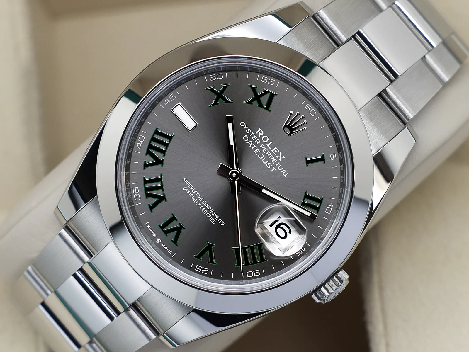 GENTS ROLEX DATEJUST 41mm 126300 STAINLESS STEEL WIMBLEDON DIAL UNWORN 2025 UK B&P - Image 6