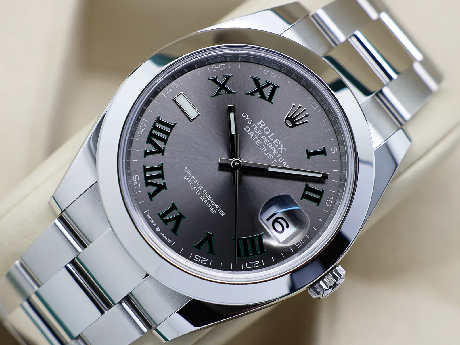 GENTS ROLEX DATEJUST 41mm 126300 STAINLESS STEEL WIMBLEDON DIAL UNWORN 2025 UK B&P - Image 3