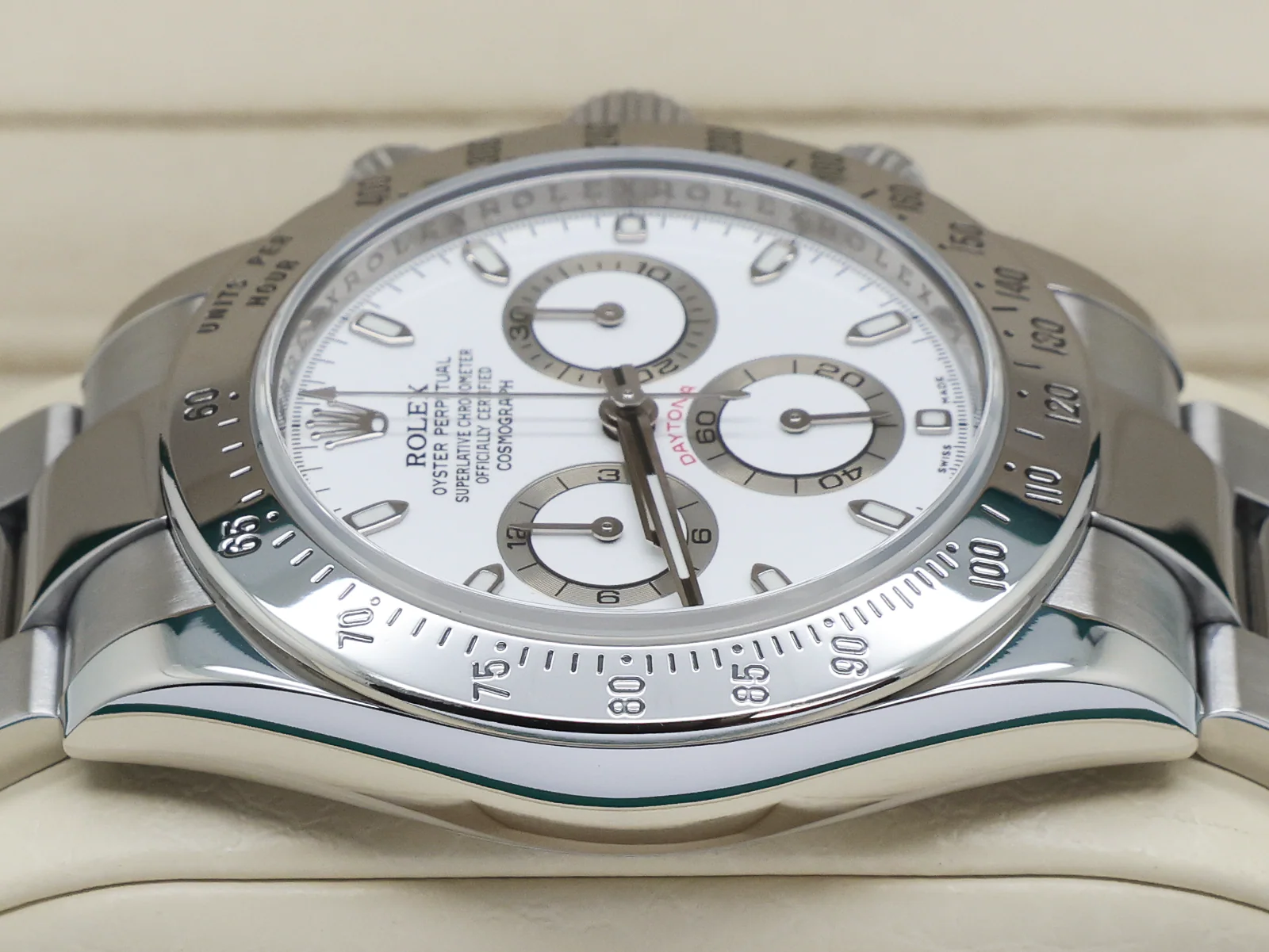 GENTS ROLEX DAYTONA 116520 STAINLESS STEEL WHITE DIAL WARRANTY 2010 B&P - Image 4