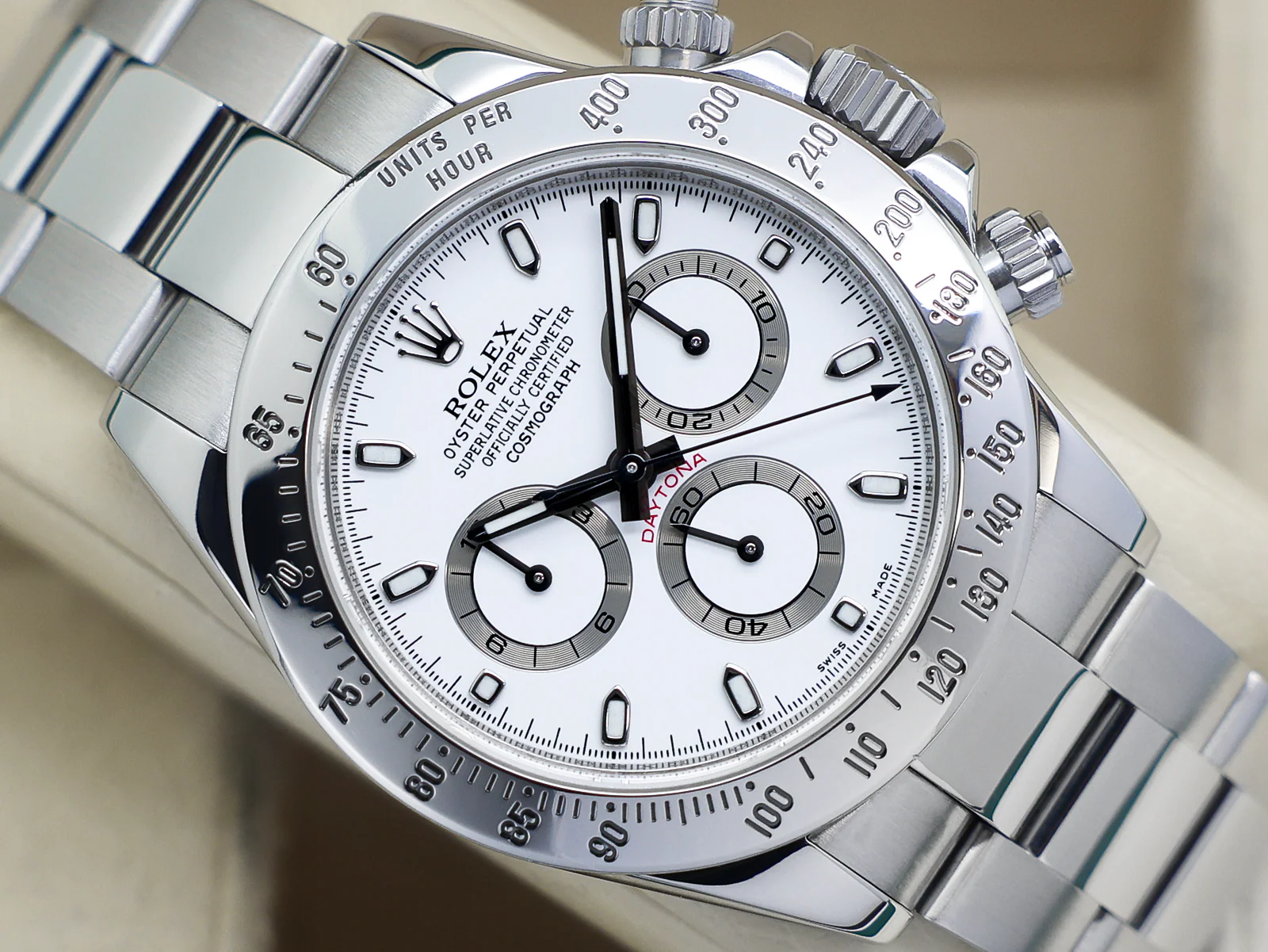GENTS ROLEX DAYTONA 116520 STAINLESS STEEL WHITE DIAL WARRANTY 2010 B&P - Image 6