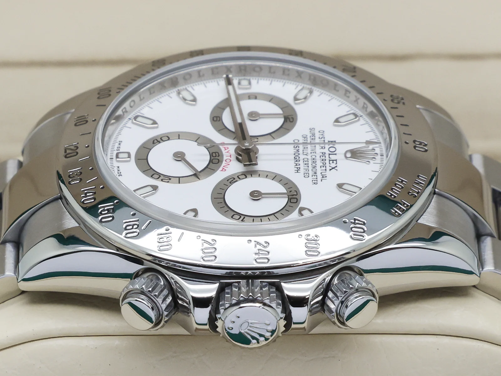 GENTS ROLEX DAYTONA 116520 STAINLESS STEEL WHITE DIAL WARRANTY 2010 B&P - Image 7