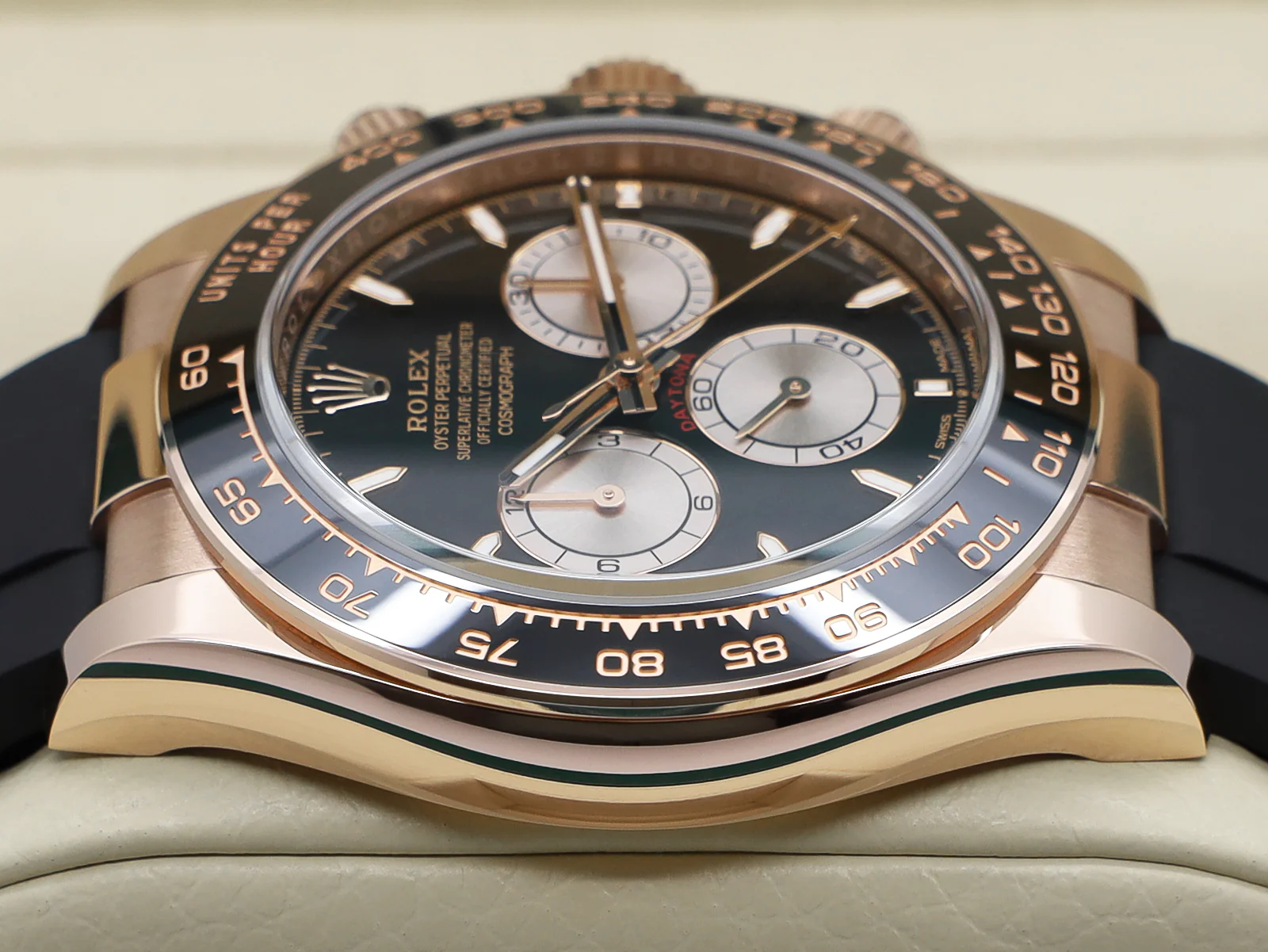 GENTS ROLEX DAYTONA 18ct ROSE GOLD OYSTERFLEX 126515LN BLACK DIAL NEW MODEL WARRANTY 2025 UK B&P - Image 4