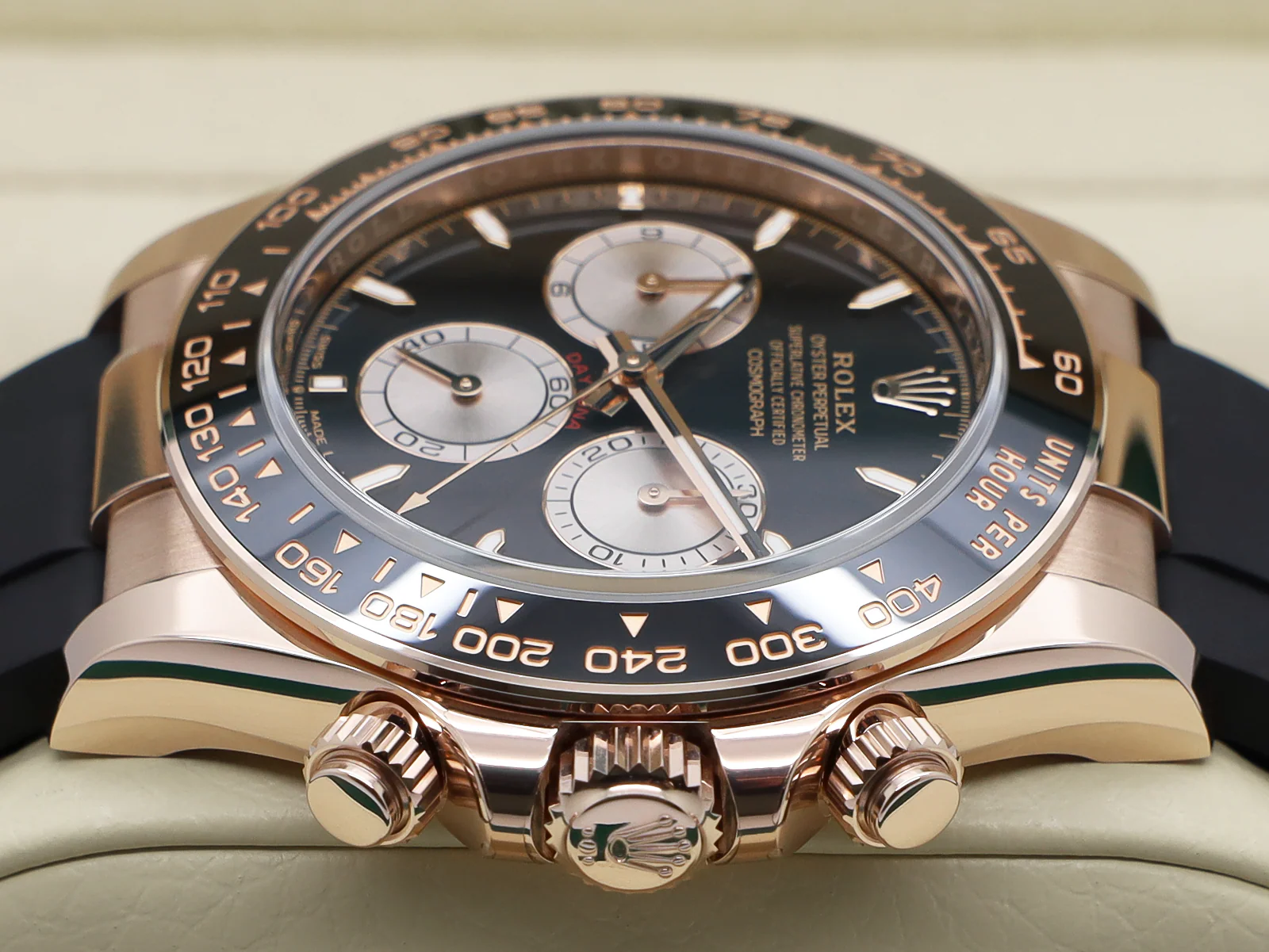 GENTS ROLEX DAYTONA 18ct ROSE GOLD OYSTERFLEX 126515LN BLACK DIAL NEW MODEL WARRANTY 2025 UK B&P - Image 7