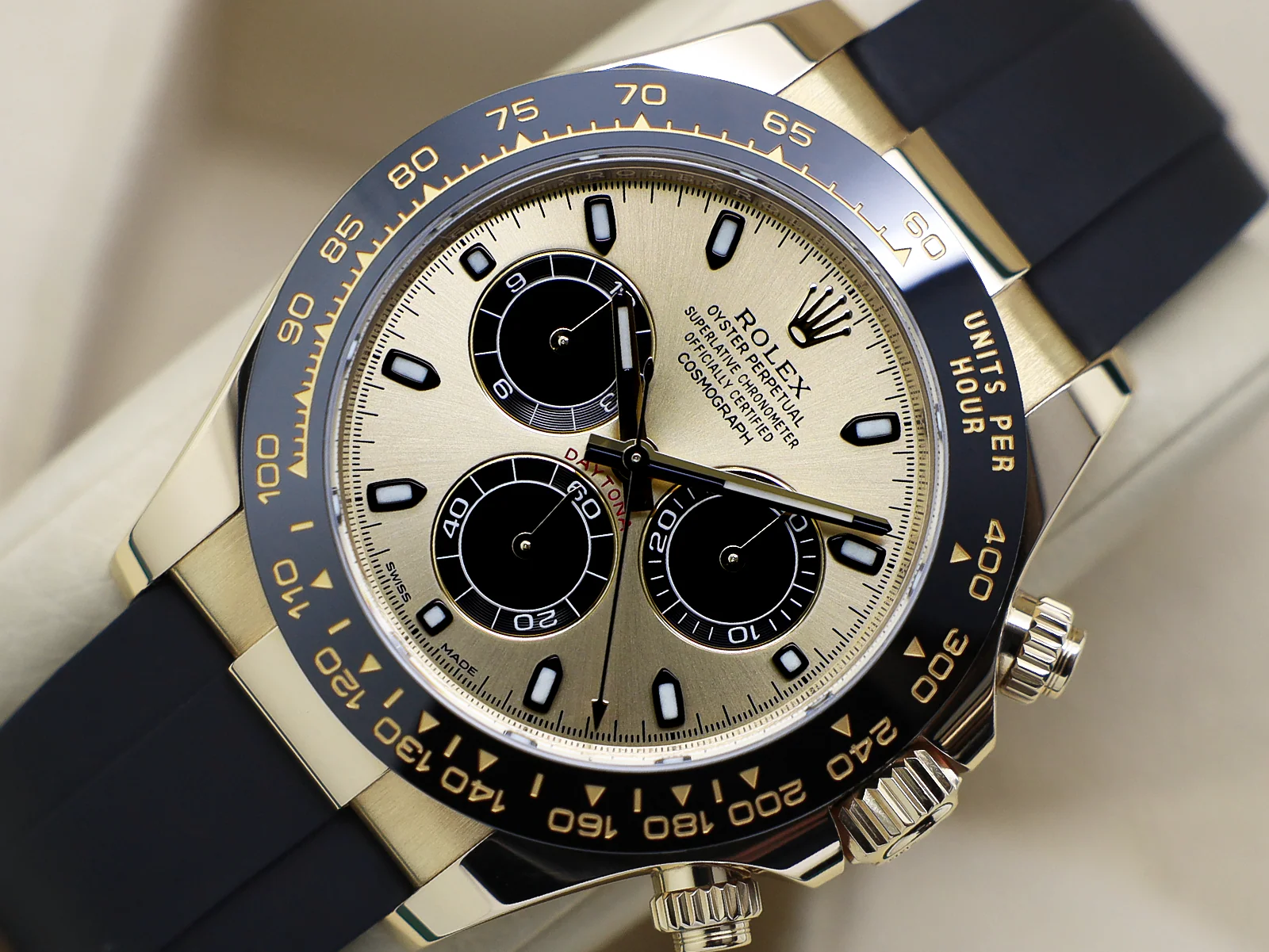 GENTS ROLEX DAYTONA 18ct YELLOW GOLD OYSTERFLEX PIKACHU 116518LN WARRANTY 2018 UK B&P - Image 3