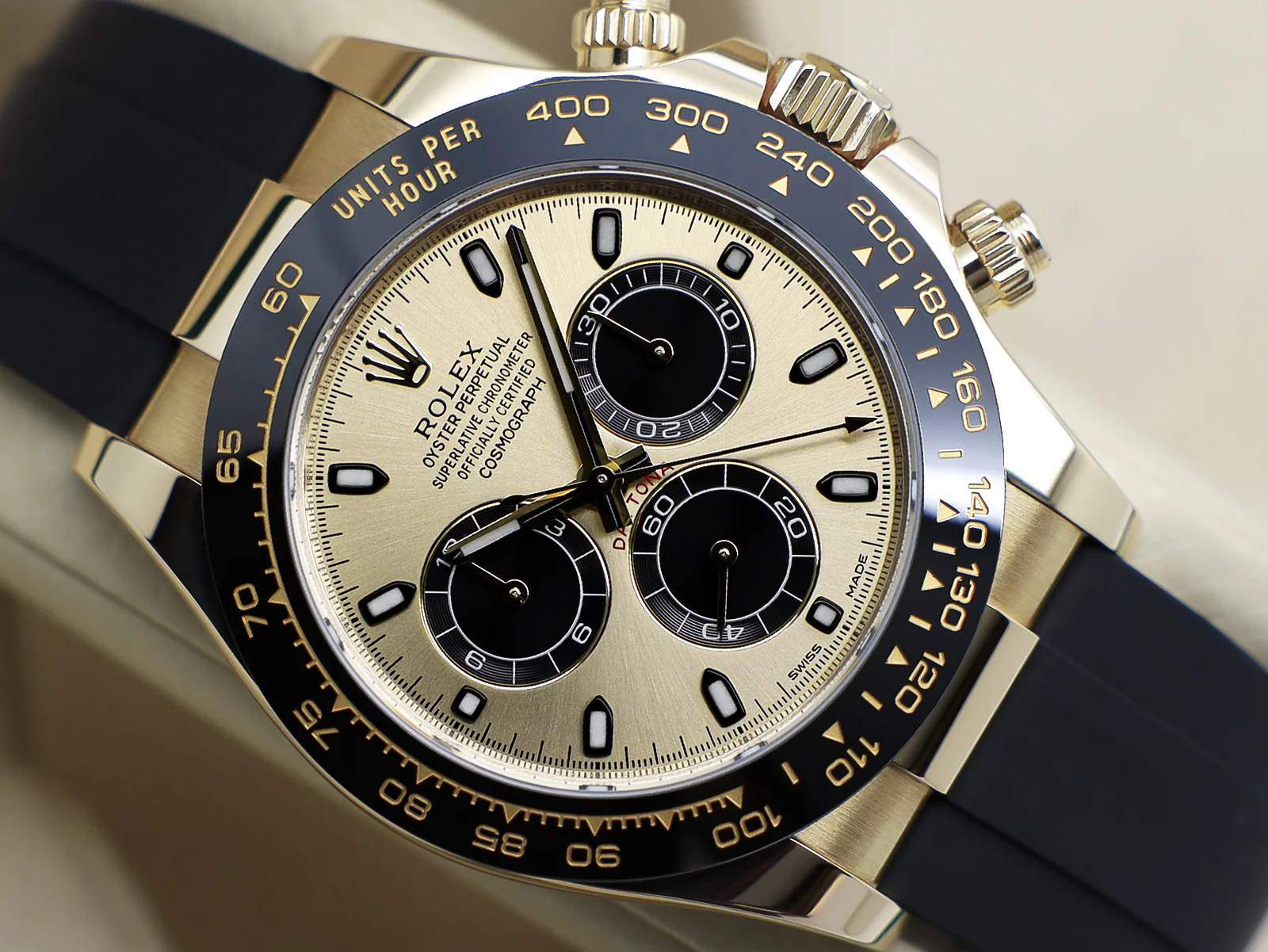 GENTS ROLEX DAYTONA 18ct YELLOW GOLD OYSTERFLEX PIKACHU 116518LN WARRANTY 2018 UK B&P - Image 6