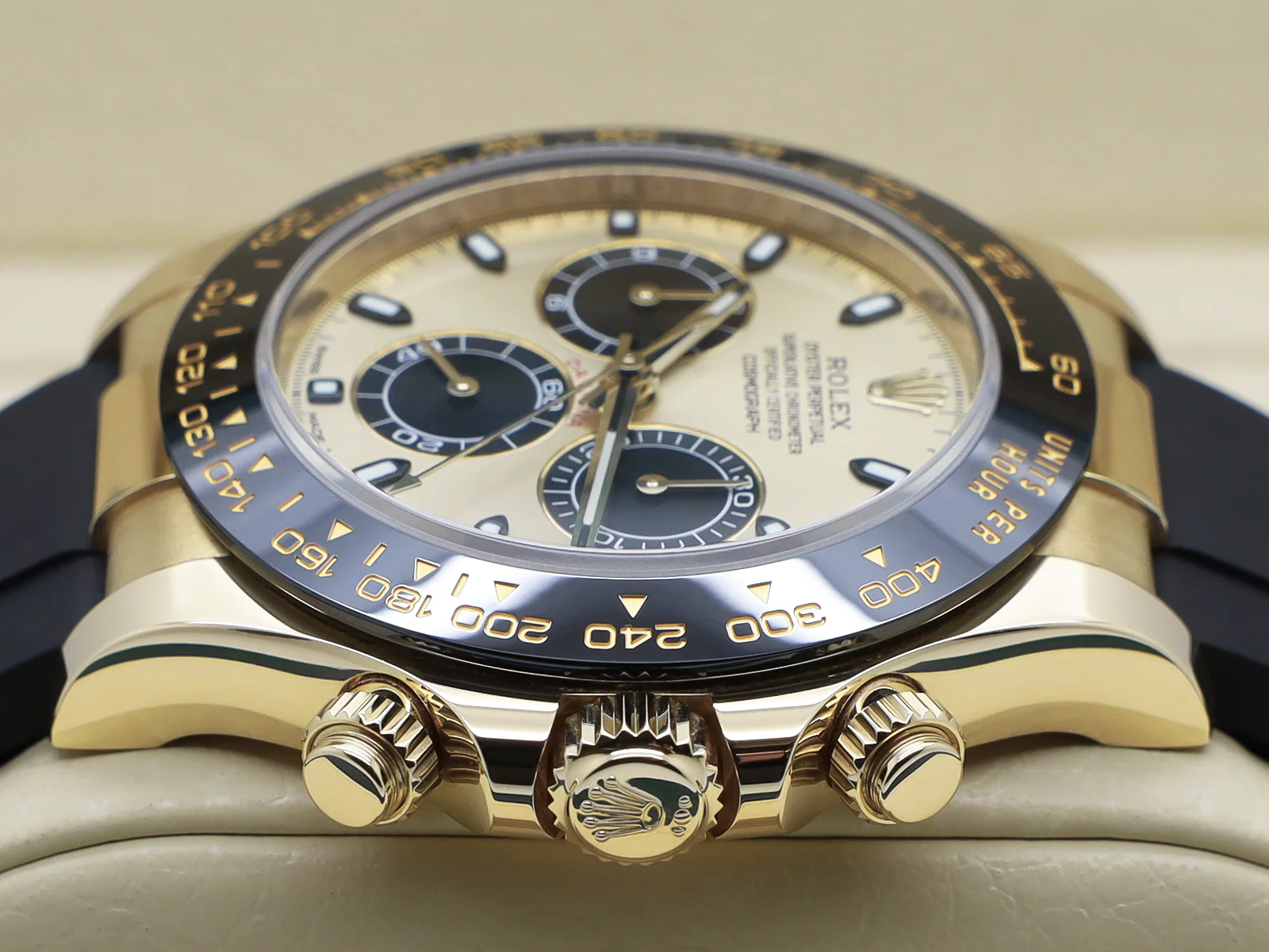 GENTS ROLEX DAYTONA 18ct YELLOW GOLD OYSTERFLEX PIKACHU 116518LN WARRANTY 2018 UK B&P - Image 7