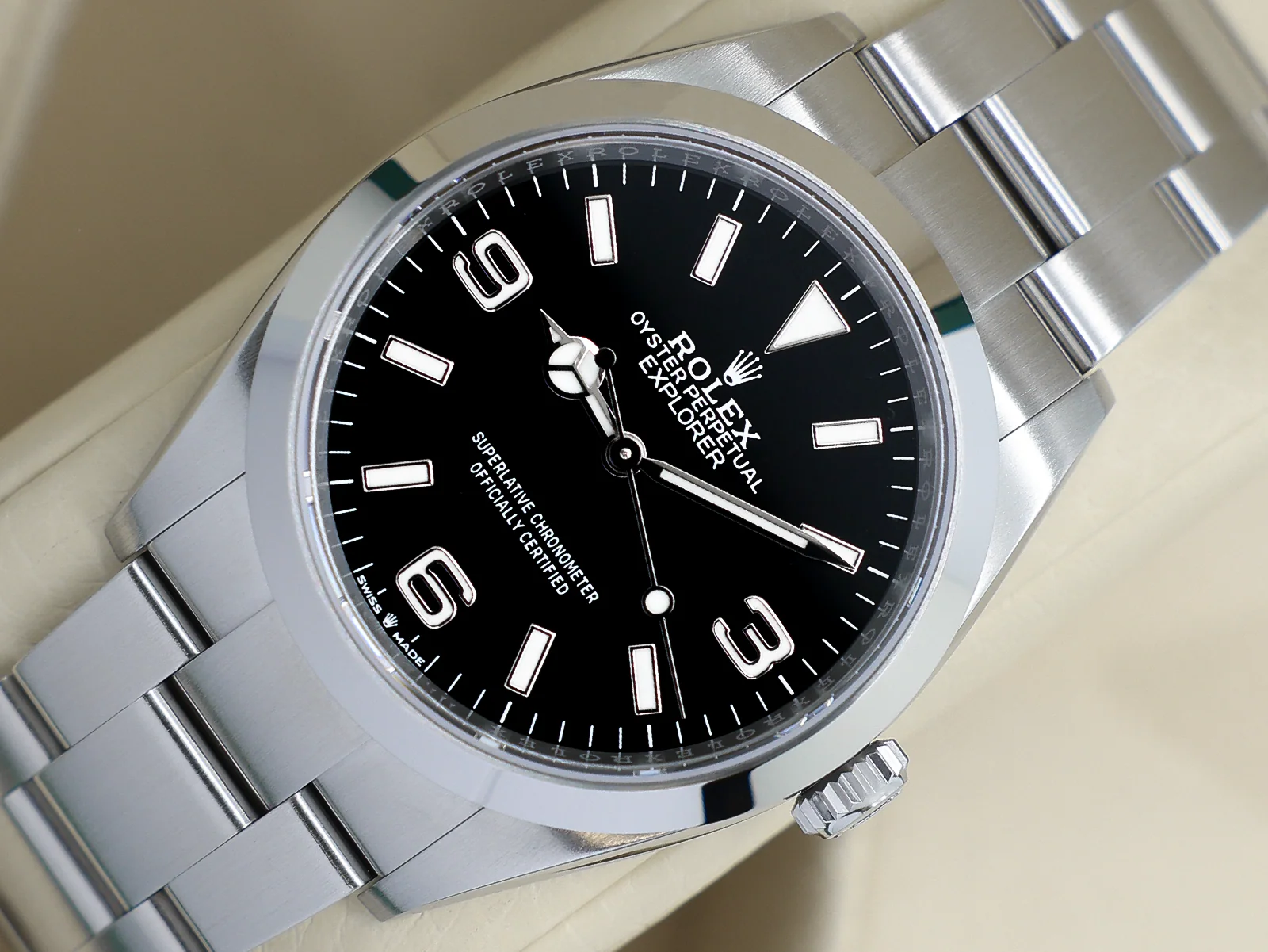 GENTS ROLEX EXPLORER I 36mm 124270 STAINLESS STEEL BLACK DIAL WARRANTY 2024 UK B&P - Image 3