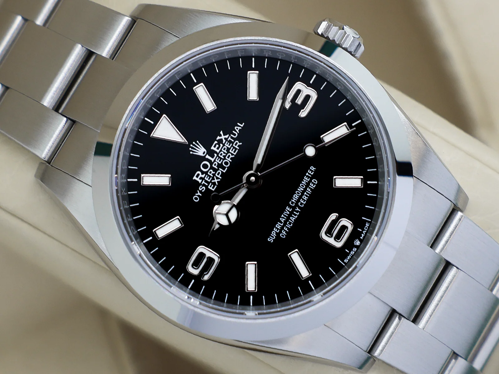 GENTS ROLEX EXPLORER I 36mm 124270 STAINLESS STEEL BLACK DIAL WARRANTY 2024 UK B&P - Image 6