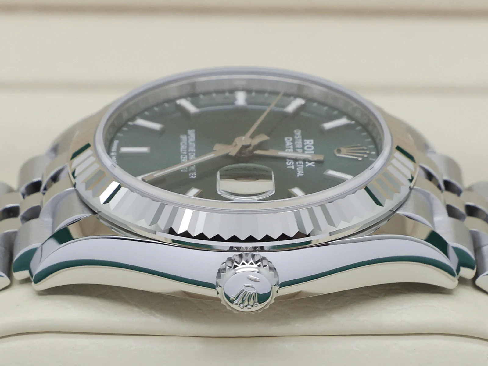 LADIES ROLEX DATEJUST MIDSIZE 31mm 278274 STAINLESS STEEL MINT GREEN DIAL UNWORN 2025 UK B&P - Image 7