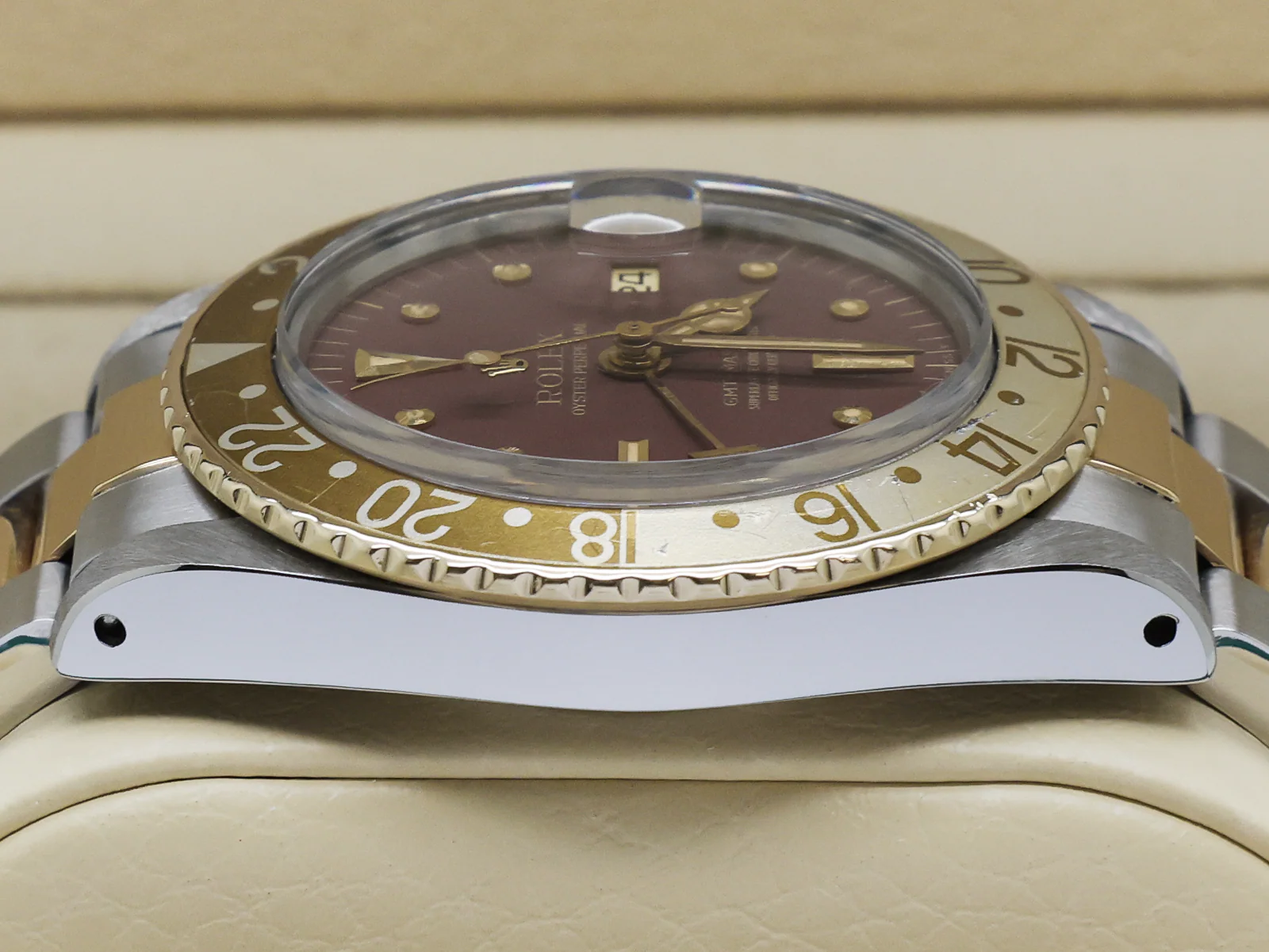 ROLEX GMT-MASTER ROOT BEER 1675 18ct YELLOW GOLD/STEEL NIPPLE DIAL WARRANTY 1980 UK B&P - Image 4