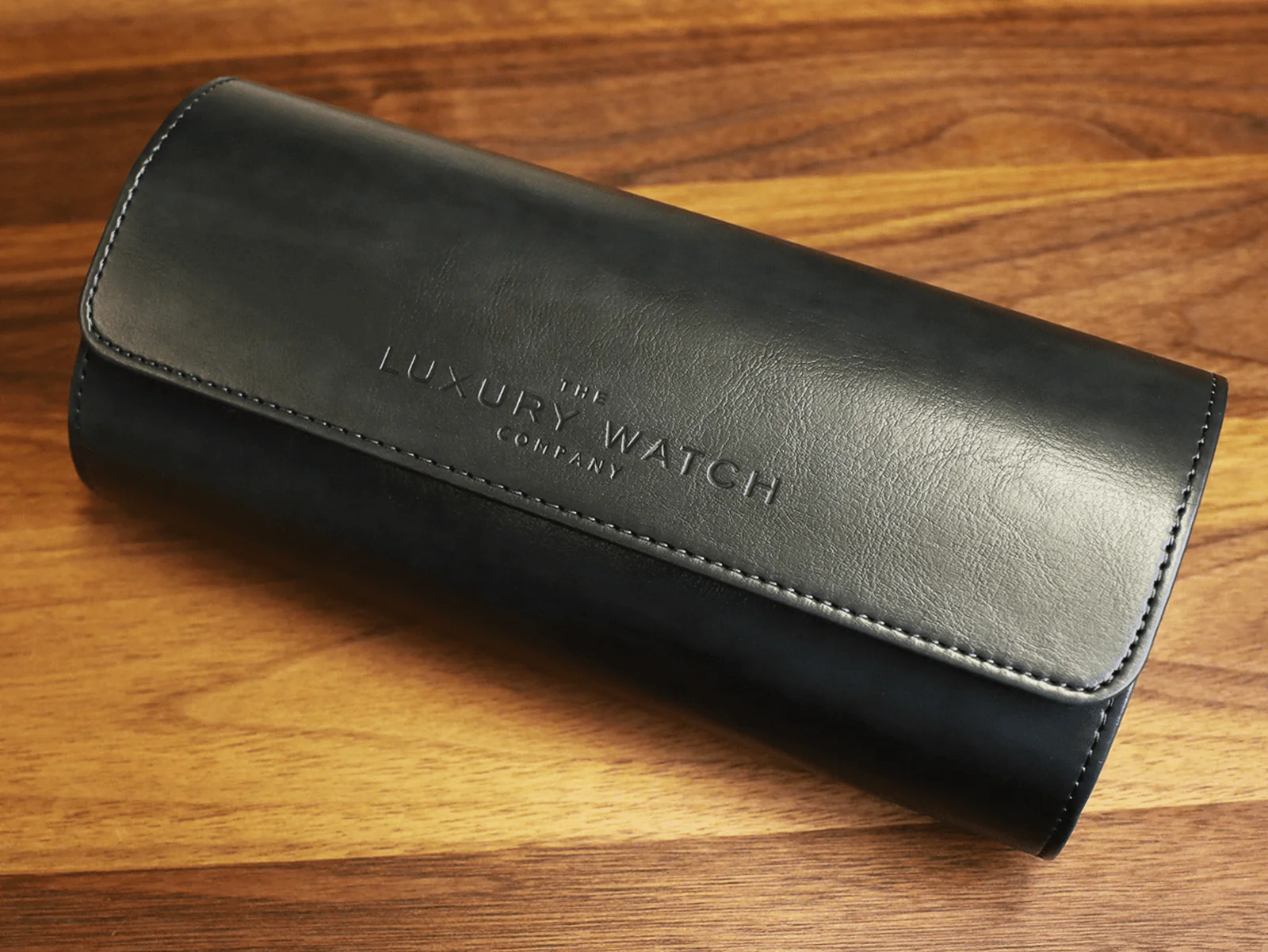 THE LUXURY WATCH COMPANY VEGAN LEATHER TRIPLE WATCH ROLL WITH SLEEVE AND BOX - Image 5